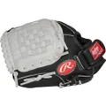 Rawlings Sure Catch Series Youth Baseball Glove, Basket Web, 10.5 inch, Left Hand Throw, Black/Gray