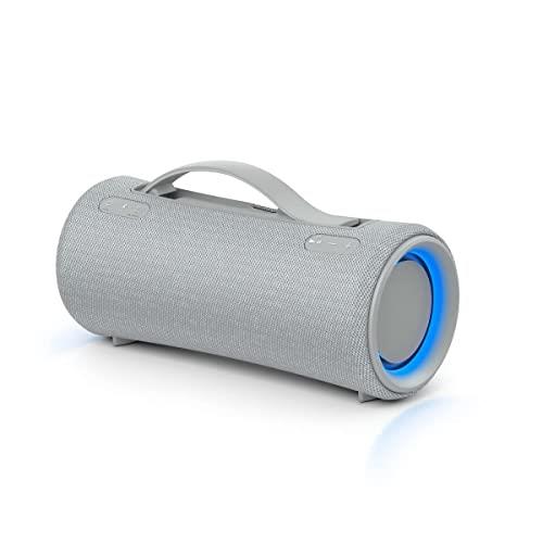 Sony SRS-XG300 X-Series Wireless Portable-Bluetooth Party-Speaker IP67 Waterproof and Dustproof with 25 Hour-Battery and Retractable Handle, Light Gray