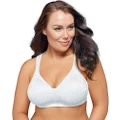 Playtex Women's Cotton Blend Ultimate Lift and Support Bra, White, 14D