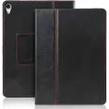 Casemade iPad Air 4th/5th Gen 10.9 inch (2020/2022) Real Italian Leather Premium Luxury Slim Cover/Smart Folio with Dual Stand and Auto Sleep/Wake (Black)