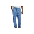 Nautica Mens Soft Woven 100% Cotton Elastic Waistband Sleep Pajama Pant, French Blue, Medium