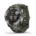 Garmin Instinct Solar, Rugged GPS Smartwatch, Built-in Sports Apps and Health Monitoring, Solar Charging and Ultratough Design Features, Lichen Camo