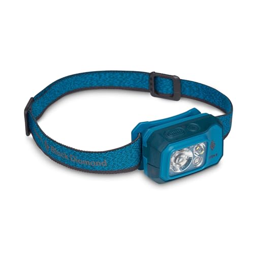 BLACK DIAMOND Storm 500-R Rechargeable LED Headlamp, Waterproof and Dimmable for Camping, Hiking, Running, Hunting, Work with Red Light Headlamp Mode, Azul