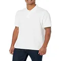 Amazon Essentials Men's Regular-Fit Cotton Pique Polo Shirt (Available in Big & Tall), White, Medium