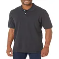 Amazon Essentials Men's Regular-Fit Cotton Pique Polo Shirt (Available in Big & Tall), Black, XX-Large