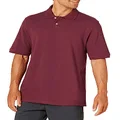 Amazon Essentials Men's Regular-Fit Cotton Pique Polo Shirt (Available in Big & Tall), Burgundy, Medium