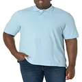 Amazon Essentials Men's Regular-Fit Cotton Pique Polo Shirt (Available in Big & Tall), Light Blue, Medium