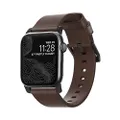 Nomad Hardware Horween Modern Band for Apple Watch, Black/Rustic Brown, 41 mm