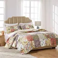Greenland Home GL-0809CMSQ Blooming Prairie 100% Cotton Authentic Patchwork Quilt Set, 3-Piece Full/Queen
