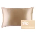 Slip Pure Silk Zippered Pillowcase, Caramel, Queen