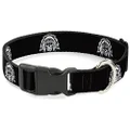 Buckle-Down PC-W31427-WL Plastic Clip Collar, Native American, 1.5" Wide-Fits 18-32" Neck-Large