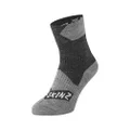 SEALSKINZ Unisex Waterproof All Weather Ankle Length Sock, Black/Grey Marl, Small