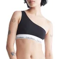 Calvin Klein Modern Cotton Unlined Bralette (One Shoulder) Black XS