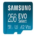 Samsung EVO Select 256GB microSDXC UHS-I U3 130MB/s Full HD and 4K UHD Memory Card inc. SD-Adapter (MB-ME256KA/EU), Blue