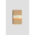 Moleskine QP416 Cahier Notebook, Set of 3, Ruled, Large, Kraft