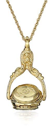 1928 Jewelry Rotating Trio Locket Necklace, 30", One Size, Metal, No Gemstone