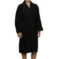 Superior Hotel & Spa Robe, 100% Premium Long-Staple Combed Cotton Unisex Bath Robe for Women and Men - Small, Black