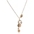 GUESS womens "Basic" Gold Pave G Linear Y-Shaped Necklace, 16" + 2" Extender, One Size, Metal