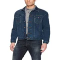 Wrangler Men's Western Unlined Denim Jacket, Dark Blue, Medium Tall