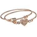 GUESS Women's Tension Bracelet Duo, Rose Gold, One Size, One Size, Glass