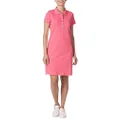 Nautica Women's Easy Classic Short Sleeve Stretch Cotton Polo Dress, Rouge Pink, Small