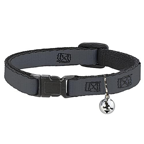 Cat Collar Breakaway Charcoal 8 to 12 Inches 0.5 Inch Wide