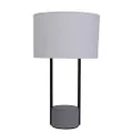 Lexi Lighting Concrete Base Maya Table Lamp, Black/White