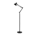 Lexi Lighting Ora Metal Floor Lamp, Classic Black Metal Base and Shade, Adjustable with 3 Adjustable Points for Flexible Lighting in Office or Study Space