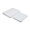 KitchenAid Classic Nonslip 2 Piece Plastic Cutting Board, Set of 2, White