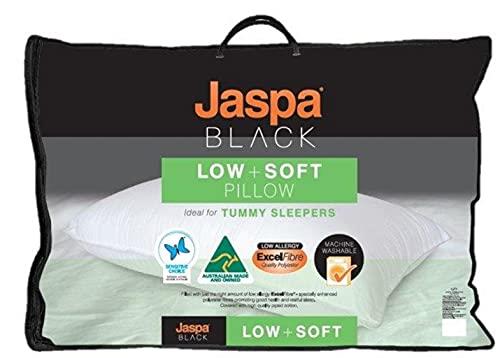Jaspa Black Low and Soft Pillow, White