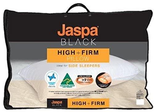 Jaspa Black High and Firm Pillow, White, 1 Count (Pack of 1)