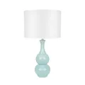Lexi Lighting Pattery Barn Gourd Bottle Table Lamp, 26" Height Large Table Lamp with Light Green Glazed Ceramic Base, Elegant Design as Perfect Table Centerpiece, White Fabric Shade