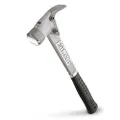 Estwing AL-PRO Aluminum Framing Hammer - 14 oz Straight Rip Claw with Smooth Face & Shock Reduction Grip - ALBK