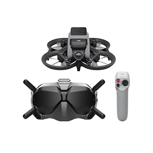 DJI Avata Fly Smart Combo (DJI FPV Goggles V2) - First-Person View Drone UAV Quadcopter with 4K Stabilized Video, Super-Wide 155° FOV, Built-in Propeller Guard, HD Low-Latency Transmission, Black