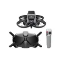 DJI Avata Fly Smart Combo (DJI FPV Goggles V2) - First-Person View Drone UAV Quadcopter with 4K Stabilized Video, Super-Wide 155° FOV, Built-in Propeller Guard, HD Low-Latency Transmission