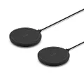 Belkin Wireless Charger (2-Pack) - Qi-Certified 10W Max Fast Charging Pad - Quick Charge Cordless Flat Charger - Universal Qi Compatibility for iPhone, Samsung Galaxy, Airpods, Google Pixel, and More