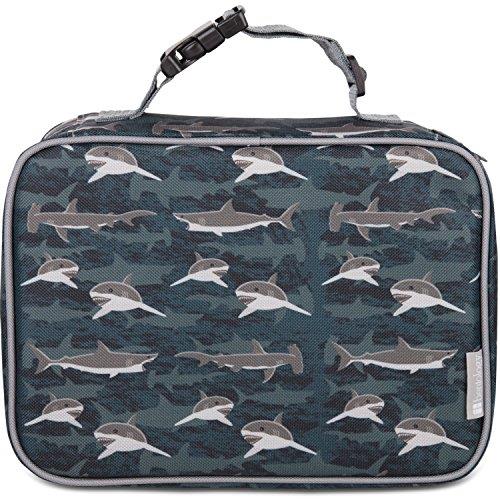 Bentology Insulated Durable Lunch Box Sleeve - Reusable Lunch Bag - Securely Cover Your Bento Box, Works Bento Box, Bentgo, Kinsho, Yumbox (8"x10"x3") - Shark