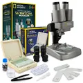 NATIONAL GEOGRAPHIC Ultimate Microscope Set - Dual LED Microscope, 35 Prepared Microscope Slides, Direct View and More, The Most Complete Biology Kit for Kids and Teens