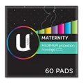 U by Kotex Maternity Pads no Wings 60 Count (6 x 10 Pack) - Packaging May Vary