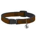 Cat Collar Breakaway Brown 8 to 12 Inches 0.5 Inch Wide