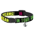 Cat Collar Breakaway In Your Dreams Black Pink Green Yellow 8 to 12 Inches 0.5 Inch Wide
