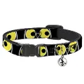 Cat Collar Breakaway Owl Eyes 3 8 to 12 Inches 0.5 Inch Wide