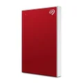 Seagate One Touch Portable External Hard Disk Drive with Data Recovery Services, 2TB, Red