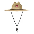 Quiksilver Men's Pierside Lifeguard Beach Sun Straw Hat, Natural/Red, Large-X-Large