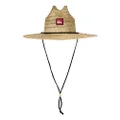 Quiksilver Men's Pierside Lifeguard Beach Sun Straw Hat, Natural/Red, Large-X-Large