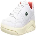 LACOSTE Womens GAME ADVANCE LUXE 0721 2 SFA White/Pink US 9 Sneaker Shoe