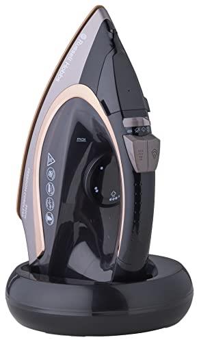 Russell Hobbs Freedom Cordless Steam Iron, RHC580, 2400W (AU Plug), Copper Coated Ceramic Soleplate to Store Heat, 135g Shot + 40g Continuous Steam, Variable Temperature Settings, Black