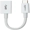 Amazon Basics USB Type-C to USB 3.1 Gen1 Female Adapter - White, 10-Pack