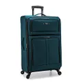 U.S. Traveler Anzio Softside Expandable Spinner Luggage, Teal, 2-Piece Set (22/30), Anzio Softside Expandable Spinner Luggage