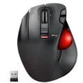 ELECOM Left-Handed Wireless Thumb-Operated Trackball Mouse, 6-Button Function with Smooth Tracking, Precision Optical Gaming Sensor (M-XT4DRBK-G)